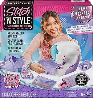 Cool Maker Stitch n Style Fashion Studio - Easy Sew No Thread Sewing Machine with 6 Projects for Kids Ages 8+