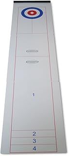 Gamesson Curling & Shuffleboard Game - 178 x 40cm | Tabletop Board Game for Kids, Adults, Friends & Family | Unisex Home Fun & Compact Travel Entertainment with Pucks & Instructions