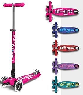 Micro Scooters | Maxi Micro Deluxe Foldable Children's Scooter | Big Wheels | Handlebar Adjustable | 5-12 Years | Boys & Girls