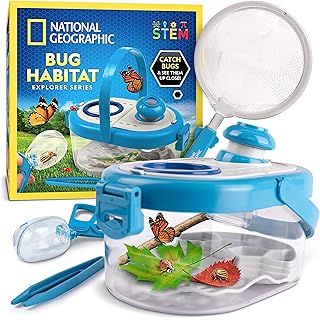 National Geographic Bug Catcher Kit for Kids - Insect Habitat with Magnified Viewer, Catcher, Tweezers & Learning Guide, Kids Bug Catching Kit, Outdoor Toys