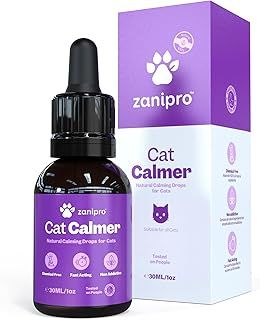 Cat Calming Drops, Cat Anxiety Relief, Relaxant Supplements, Valerian & Ashwagandha - 100% Natural Stress Treatment, No need for Cat Calming Plug-In, 30ml