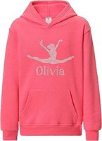 Girl's Crystallized Personalised Gymnastics Hoodie Dance Leotard Hoody(K) By Varsany