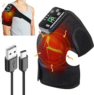 Knee Massager, Cordless Heated Knee Support Wrap with Massage, Rechargeable Heating Massager Wrap with Infrared and Vibration for Knee/Elbow/Shoulder Relax, Arthritis/Joint Stiff/Muscle Strain
