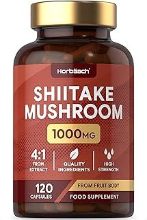 Shiitake Mushroom Extract 1000mg | 120 Capsules | Mushroom Powder | Supplement for Men & Women | No Artificial Preservatives | by Horbaach
