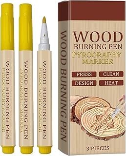 Wood Burning Marker - Waterproof Scorch for Wood Burn | 3 Wooden Burning Marker, Scorchs Marker Wood Burning, Wooden Burning Gel Used for Drawing Wooden Burning Marks
