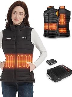 Women's Heated Vest - Heating Jacket for Women with Battery Pack Lightweight women heated body warmer Electric Outerwear Vest for Ladies heated gilet