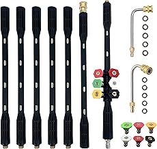 Pressure Washer Extension Wand - 9 Pack Gutter Cleaning Tools Extension Wand, Power Washer Replacement Lance with 5 Nozzle Tips, 1/4" Quick Connect, 4000PSI