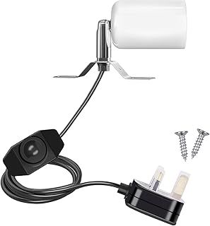 Luxvista Ceramic Reptile Heat Lamp Holder with Dimmer Switch, E27 100W 180°Rotatable Lamp Socket and Heating kit for Pets 1.8 Meters UK Plug AC 220-240V (NO BULBS)