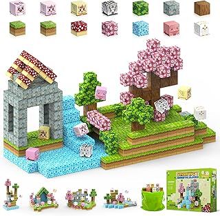 Magnetic Blocks,108PCS Magnetic Tiles Building Blocks,Build World Garden Set,Toddler STEM Sensory Construction Toys 3 4 5 6 7 Girls Boys Christmas Birthday Gifts for 3+ Years Old Kids