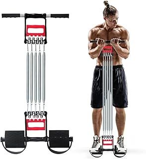Tummy Trimmer Hand Gripper Chest Expander COVVY 3 in 1 Pull-up Bars Spring Exerciser Elastic Sit Up Pull Rope Home Fitness Equipment
