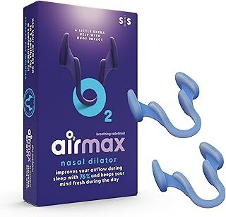 Air Max Nasal Dilator - Anti snoring Devices - Nose Dilator, Sleep aid and Snore Stopper - Breathe Right Through The Nose - 2 Pack - Small Blue