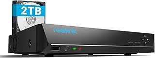 Reolink 4K PoE NVR 8 Channel CCTV Camera System Network Video Recorder with 2TB Hard Drive Supports 12MP/8MP/5MP/4MP/1080P HD PoE IP Camera 24/7 Surveillance Recording, RLN8-410