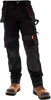 Juicy Trendz Mens Work Trousers - Work Pants with Multiple Tools Holder Pockets, Cargo Style Workwear for Construction and Gardening