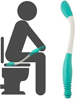 Self-Assist Toilet AIDS - Self-Assist Toilet Mobility Aid Self Wipe Assist Bottom Wiper Bathroom Buddy Wand Long Handle Reach 15.7"