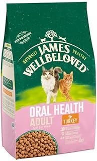 James Wellbeloved Adult Oral Health Turkey 4 kg Bag, Hypoallergenic Dry Cat Food