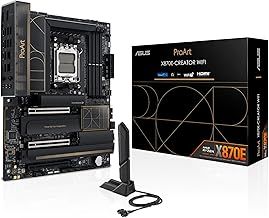ASUS ProArt X870E-CREATOR WIFI, AMD X870E ATX motherboard, PCIe 5.0 x16 slots with full support for next-gen GPUs, 16+2+2 power stages, DDR5, dual USB4, 10 Gb & 2.5 Gb LAN, WiFi 7, four M.2 slots