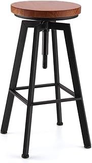 Holdfiturn Breakfast Bar Stools Adjustable Wooden Stool Swivel Wooden Bar Stools Perching Stool Kitchen Breakfast Bar for Counter Breakfast Bar Cafe Pub