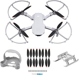 HeiyRC Mini 4K 2 SE Propellers Propeller Guard Landing Gear Leg Propeller Holder 16 Pcs Blades, 4 in 1 Bundle for DJI Mavic Mini 2 SE/Mini 4K/Mini SE/Mini 2 Fly More Combo Drone Accessories Set