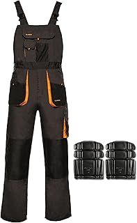 ART.MAS Classic Bib and Brace Dungaree Overalls, Pro Wear Workwear, S-3XL Size - Multipockets, Pocket For Knee Pads, Durable Triple Stitched Seams, 2 colors