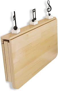 Wall-Mounted Table, Floating Folding Solid Wood Drop-Leaf Desk, Space Saving Fold Down PC Desk for Dining, Study, Kitchen, Balcony, Small Children Writing Table (Size : 80x50x33cm)