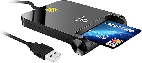 ZOWEETEK ID Card Reader USB Smart Card Reader for Portuguese, Spainish, Belgian, latvia,Estonia,German and more,Support tacho card,didgi card,perfect for drivers, Compatible with Windows,Mac OS
