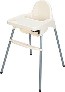 Adjustable 3-in-1 Baby Highchair - White Infant High Feeding Seat Converts to Toddler Table Chair