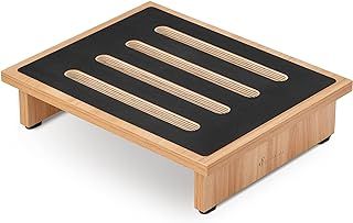 StrongTek One Step Stool for Adults with Non-Slip Rubber Stepping Surface, Portable Wooden Riser, doorsteps, 440 lb. Load Capacity for Kitchen, Bathroom, or Bedside, Kid and Senior Support (Natural)