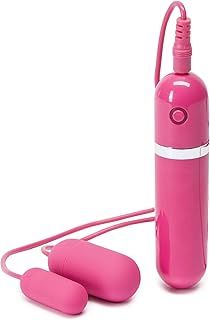 Lovehoney Bedtime Double Bullet Vibrator - Wired Remote Controlled Sex Toy for Women - Mini Massager with 7 Vibration Patterns & 3 Speeds - Pink