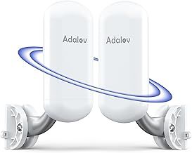 Adalov CPE467 5.8GHz Wireless Bridge, 450Mbps Outdoor Long Range Point to Point WiFi Bridge (1.5km) with High Gain Antenna, RJ45 Ethernet Port for Network & Surveillance Extension, 2 Pack
