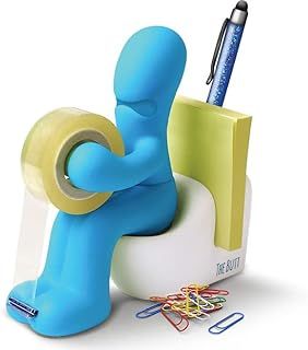 The Butt Tape Dispenser - Funny and Unusual Gift for Men, Women, Your Boss, Colleague or Birthday - Hilarious Novelty Stationery Set and Desk Organiser