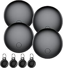 Air Tracker Tag-4 Pack, Item Finder Works with Find My App (iOS Only), Luggage Tracker for bags, Keys, Wallets, Replaceable Batteries Last 1 Year, 100dB Loud Beep, Worldwide Tracking, IP67 Waterproof