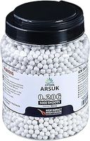 ARSUK Airsoft BB Pellets 0.20g 6mm – Ultra-Smooth Seamless for High-Precision Target Practice & Tactical Shooting – ABS Plastic for Consistent Performance
