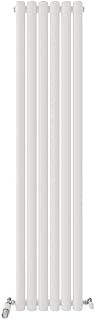 Strata Tall Vertical Radiator, Single Oval Panel Radiators, 1600x360mm Slim Radiator, Wall Mounted for Bathroom,Kitchen,Living Room- White