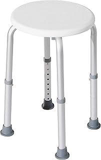 HOMCOM Bath Chair Shower Seat Safety Bathroom Elderly Aids Adjustable Positions White