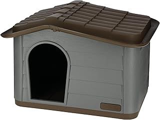 Kerbl Paola Eco 81341 Cat House, Mediterranean Look, Recycled Plastic, Grey Green/Brown, 60 x 51 x 41 cm