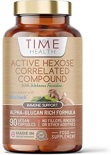 Active Hexose Correlated Compound with Premium Maritech® Fucoidan - Immune Support & Gut Health - No Additives - UK Made - GMP Standards - Pullulan (90 Capsule Bottle)