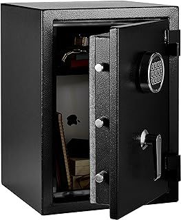 Amazon Basics Fire Resistant Security Safe with Programmable Electronic Keypad, 35 L, Black, 36 cm W x 35 cm D x 50 cm H