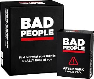 BAD PEOPLE Party Game + After Dark Expansion Set - Hilarious Adult Card Game for Fun Parties and Board Games Night with your Group - Find Out What Your Friends Really Think of You