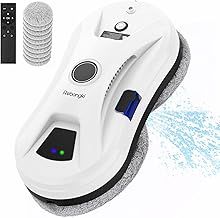 Window Cleaning Robot, 2800Pa Cleaner With Intelligent Edge Detection, Remote Control, Automatic Suitable for Indoor/Outdoor Glass, Mirrors, Tiles