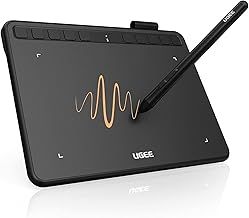 UGEE Drawing Tablet S640 Digital Graphics Pad with Battery-Free Stylus Tilt Function 8192 Pressure Sensitivity 10 Express Keys Pen Tablet for Beginner Support Windows Mac Linux Android