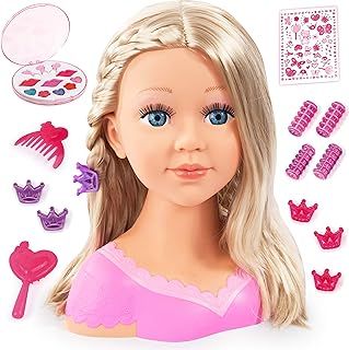 Bayer Design 90088AA Hairdressing head Charlene Super Model, styling, Makeup, with Accessories