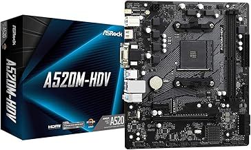 Asrock A520M-HDV, AMD A520, AM4, Micro ATX, 2 DDR4, VGA, DVI, HDMI, M.2