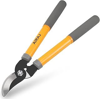 AIRAJ Bypass Loppers, More Power Less Effort Branch Lopper, Hardened Steel Blades with Non-Stick Coating,Bypass Loppers and Tree Trimmer Length: 38.5 cm, Quality Gardening Tree Lopper -Gray/Orange