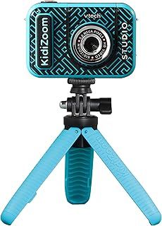 VTech KidiZoom Studio (Blue), Video Camera for Children with Fun Games, Kids Digital Camera with Special Effects, Rechargeable Battery, for Boys & Girls from 5 Years +, English Version