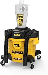 DEWALT Cyclone Dust Collector Wet/Dry Suction Vacuum Cleaner Separator Dust Extractor Ash Vacuum Cleaner with 23L Vacuum Tank DXVCS002