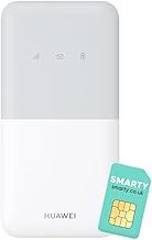 Huawei E5586, CAT 4, Portable 4G Low Cost Travel Wi-Fi, Roams on all World Networks, Genuine UK Warranty Stock, with FREE SMARTY SIM- White