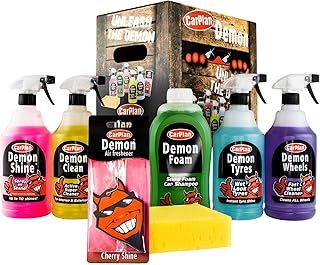 CarPlan Demon 7pc Car Care Gift Pack - Includes Demon Shine, Demon Wheels, Demon Foam, Demon Tyres & More