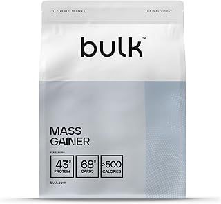 Bulk Mass Gainer, Protein Shake for Weight Gain, Vanilla, 1 kg, Packaging May Vary