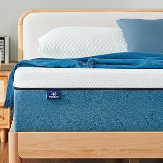 Molblly King Size Mattress Memory Foam Mattresses with Fire Resistant, Medium Frim Mattress, Back Pain Relief and Soft Knitting Fabric Mattresses(150x200x20CM),Pack Size is Very Small