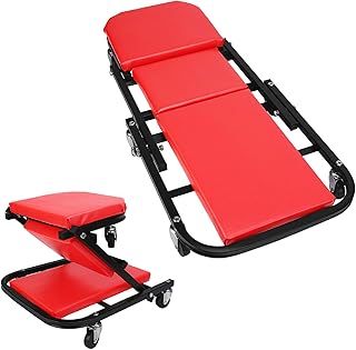 Folding Mechanics Car Creeper, 36 inch Heavy Duty Convertible Stool Crawler Board 6 Rotatable Wheels 2-In-1 Folding Car Creeper Workshop Garage
